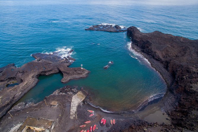 2. Nature, History of FOGO and relaxation at the natural pool of Salinas - São Filipe Sobrados and the Igreja Nossa Senhora da Conceicao Stop