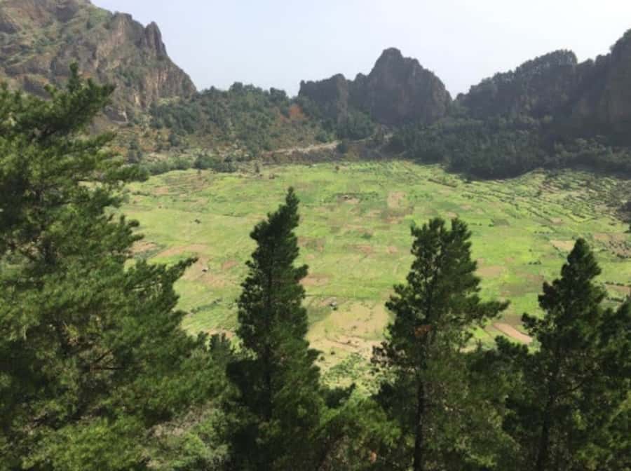 Cova–Paúl Valley Trek: Santo Antão Day Trip by Ferry - The downhill hike through Paúl Valley villages and working farms