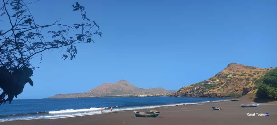 Discover the Black Sand Beach+the Natural Pool - Fishing village time in Tarrafal: the quiet that makes it memorable