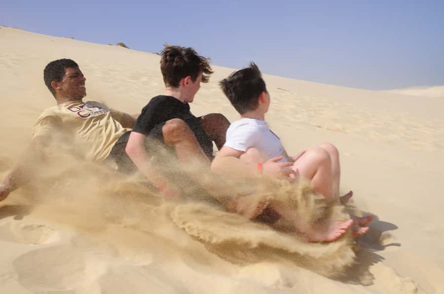 From Boa Vista: Sandboarding Adrenaline down the big Dunes - Meeting the Surfers Team: How the Instructor Makes This Beginner-Friendly