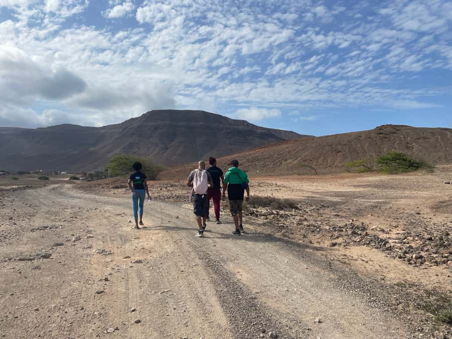 Hike Volcano Viana - Viana Volcano walk: climbing volcanic rock in a desert-like setting