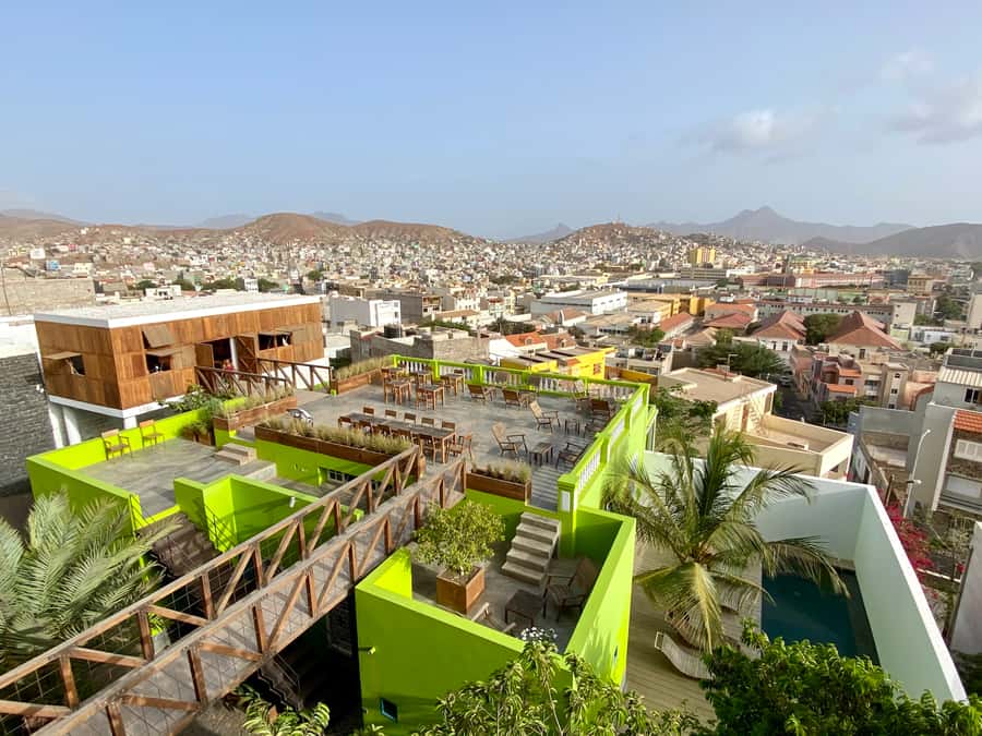 Mindelo: Private Walking Tour with Local Food Tasting - Rooftop tasting with goat cheese, hibiscus tea, papaya jam, and couscous