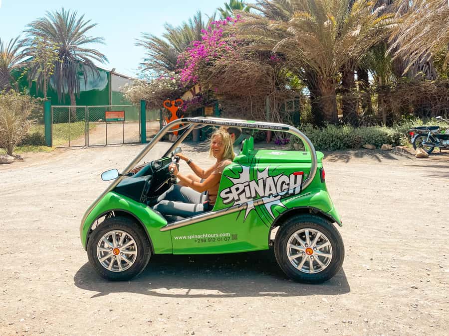 Sal Island: 2 Hour Guided Excursion on a Talking Car - The green-villas meeting point and what you’re really booking