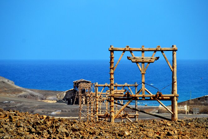 Sal island: Salt Lake Tour, Shark bay & Pedra de Lume Village - The cable car stop: how salt moved before modern tech