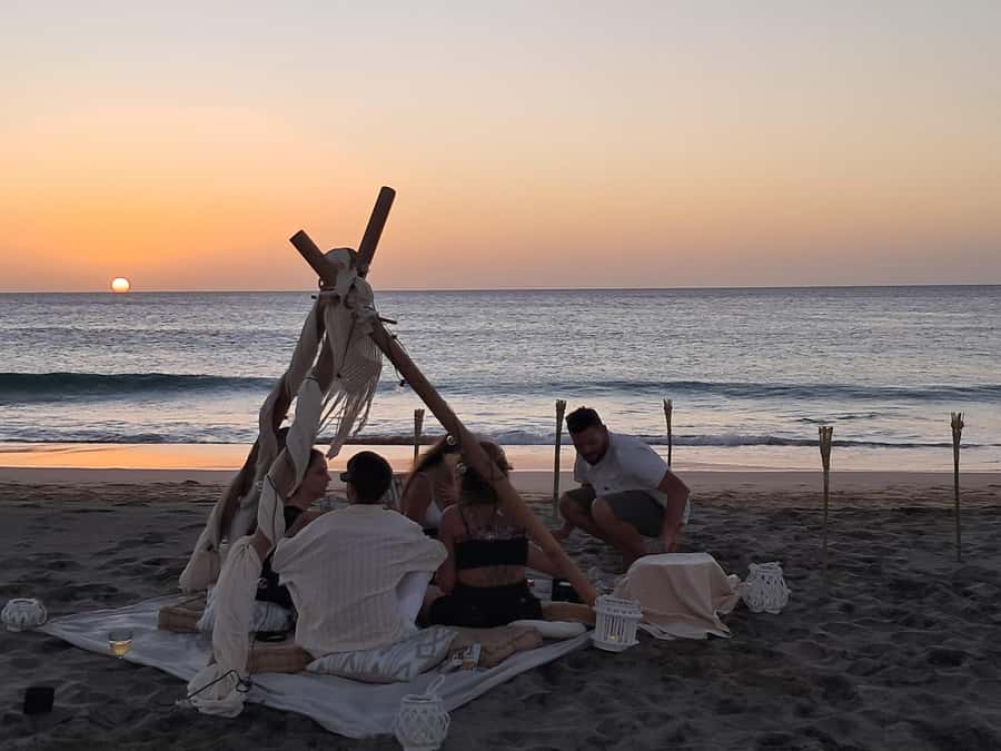 Sal: Romantic Sunset Escape with Wine and Roundtrip Transfer - Entering the Sunset Scene on Sal, With a Private Beach Setup