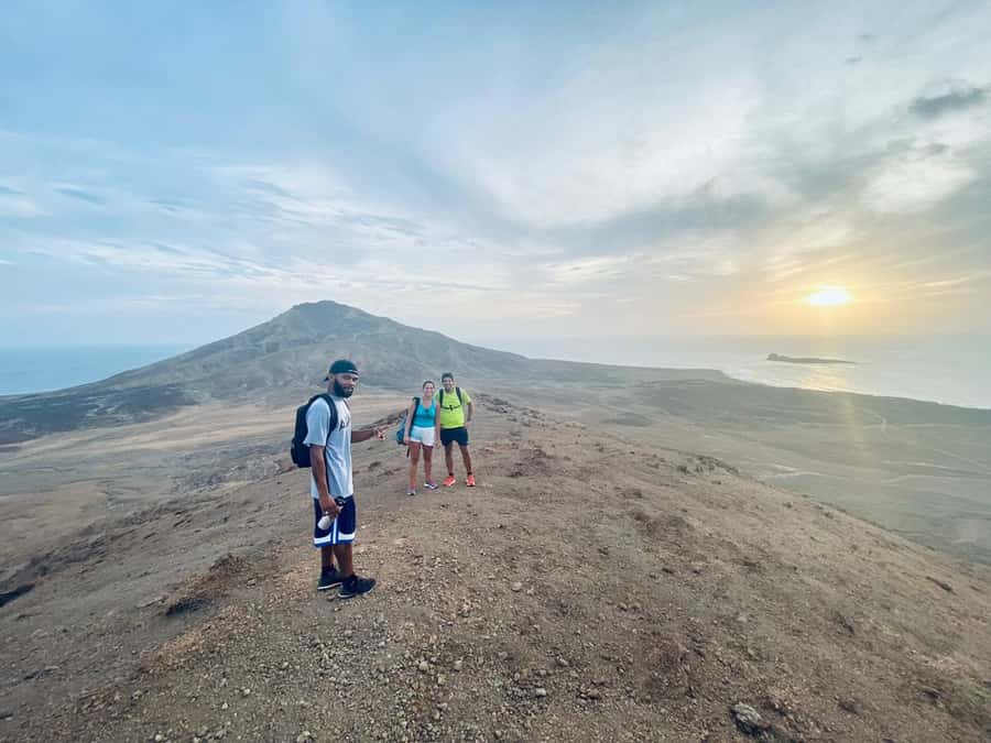 Santa Maria: Guided Coastal Hike & Monte Leão Sunset - The walk from Ponta Preta toward Calheta Funda